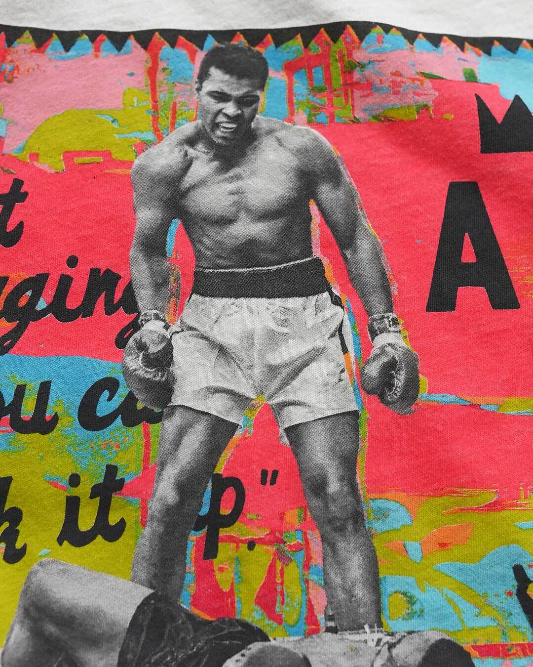 Ali &quot;It&#39;s Not Bragging&quot; Retro White Tee - Roots of Fight Canada