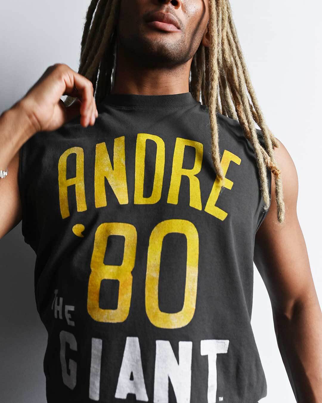 Andre the Giant &#39;80 Black Muscle Tee - Roots of Fight Canada