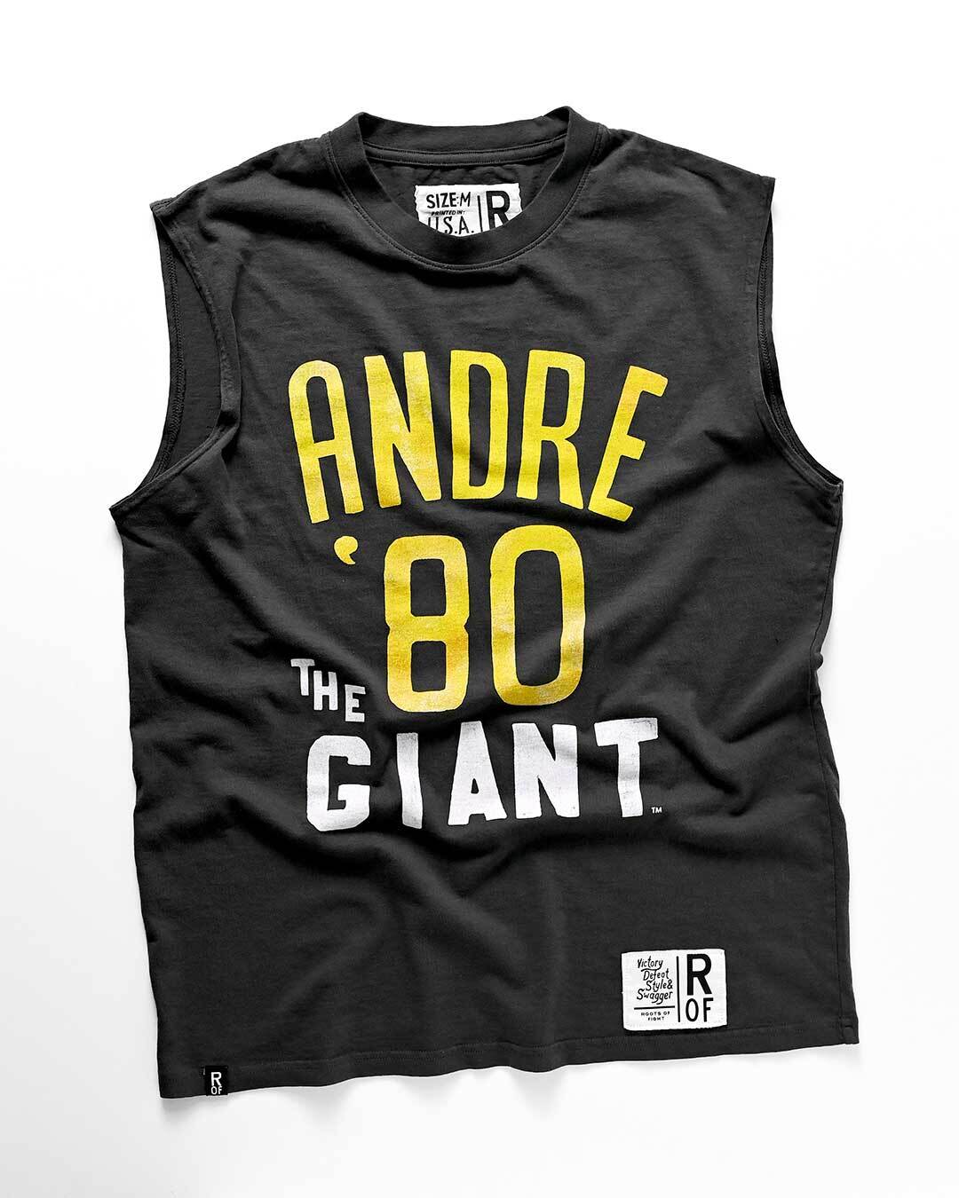 Andre the Giant &#39;80 Black Muscle Tee - Roots of Fight Canada