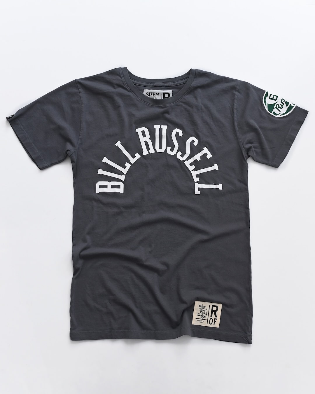 Bill Russell #6 Vintage Grey Tee - Roots of Fight Canada