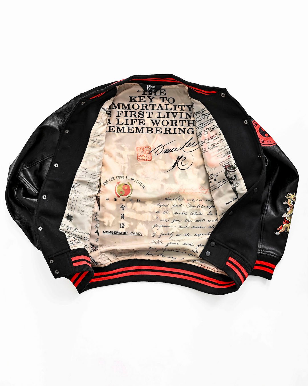 Bruce Lee Be Water Melton Jacket - Roots of Fight Canada