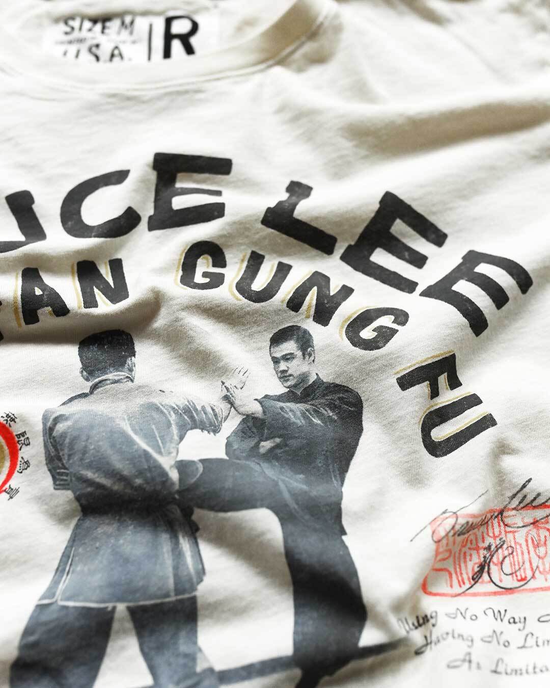 Bruce Lee Demo Vintage White Tee - Roots of Fight Canada