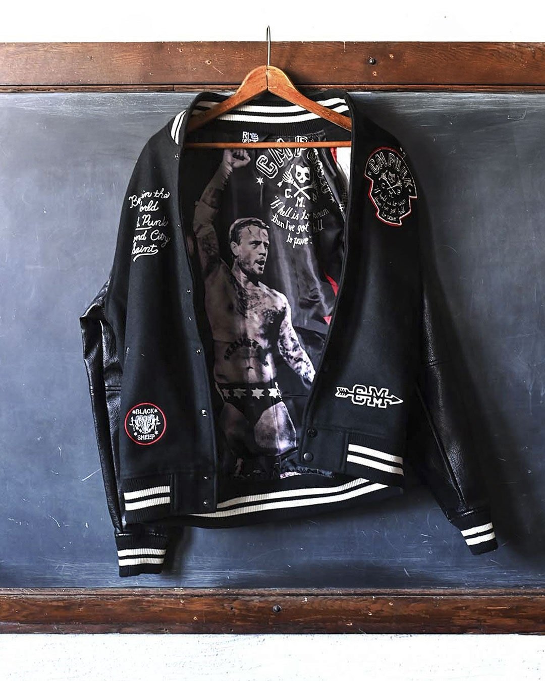 CM Punk Best In The World Melton Jacket - Roots of Fight Canada