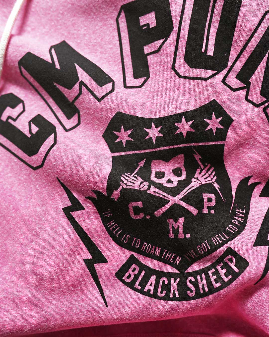 CM Punk &#39;Black Sheep&#39; Pink PO Hoody - Roots of Fight Canada