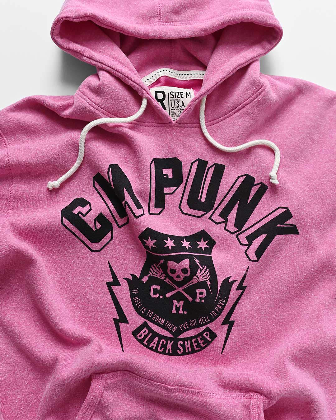 CM Punk &#39;Black Sheep&#39; Pink PO Hoody - Roots of Fight Canada