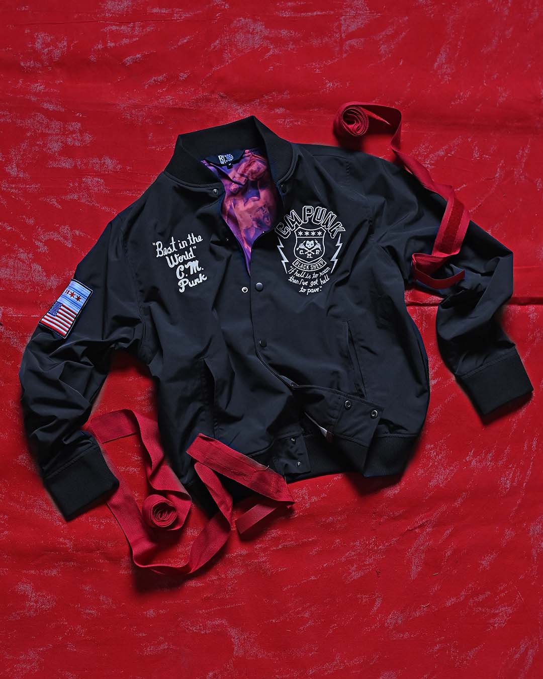 CM Punk &#39;Second City Saint&#39; Stadium Jacket - Roots of Fight Canada