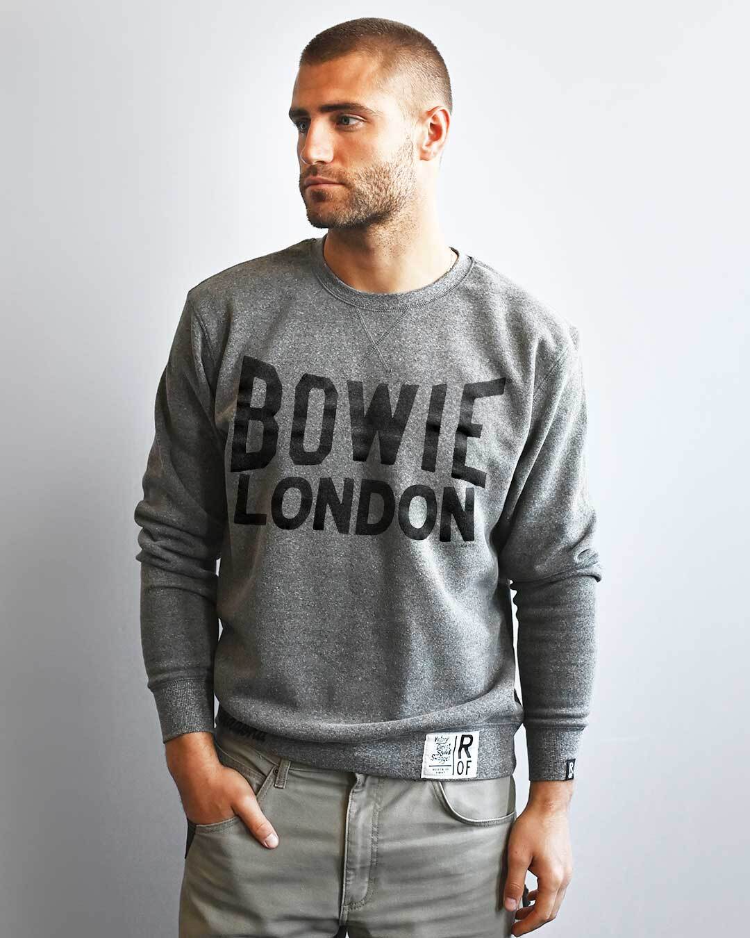 David Bowie London Grey Sweatshirt - Roots of Fight Canada