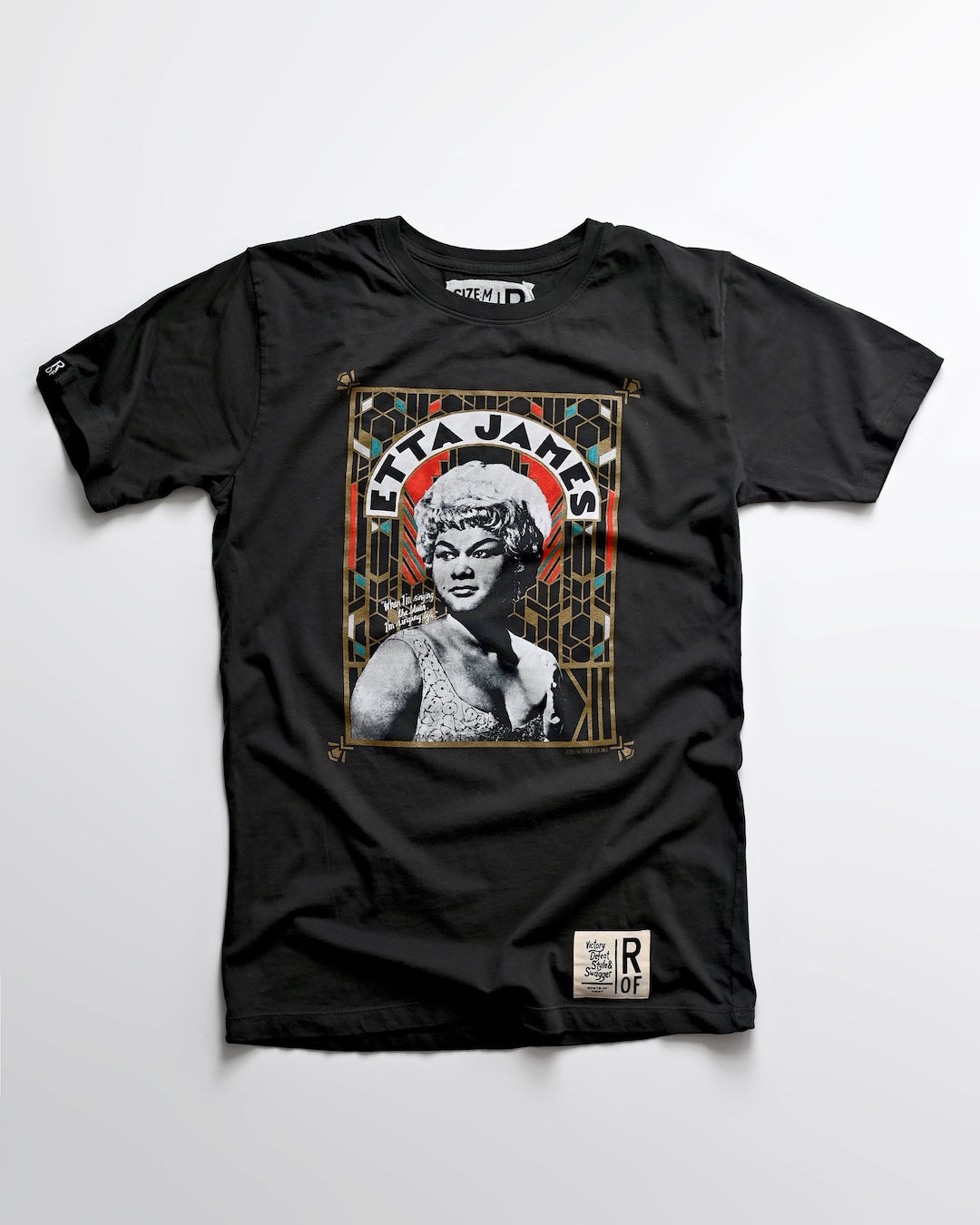 Etta James Portrait Photo Black Tee - Roots of Fight Canada