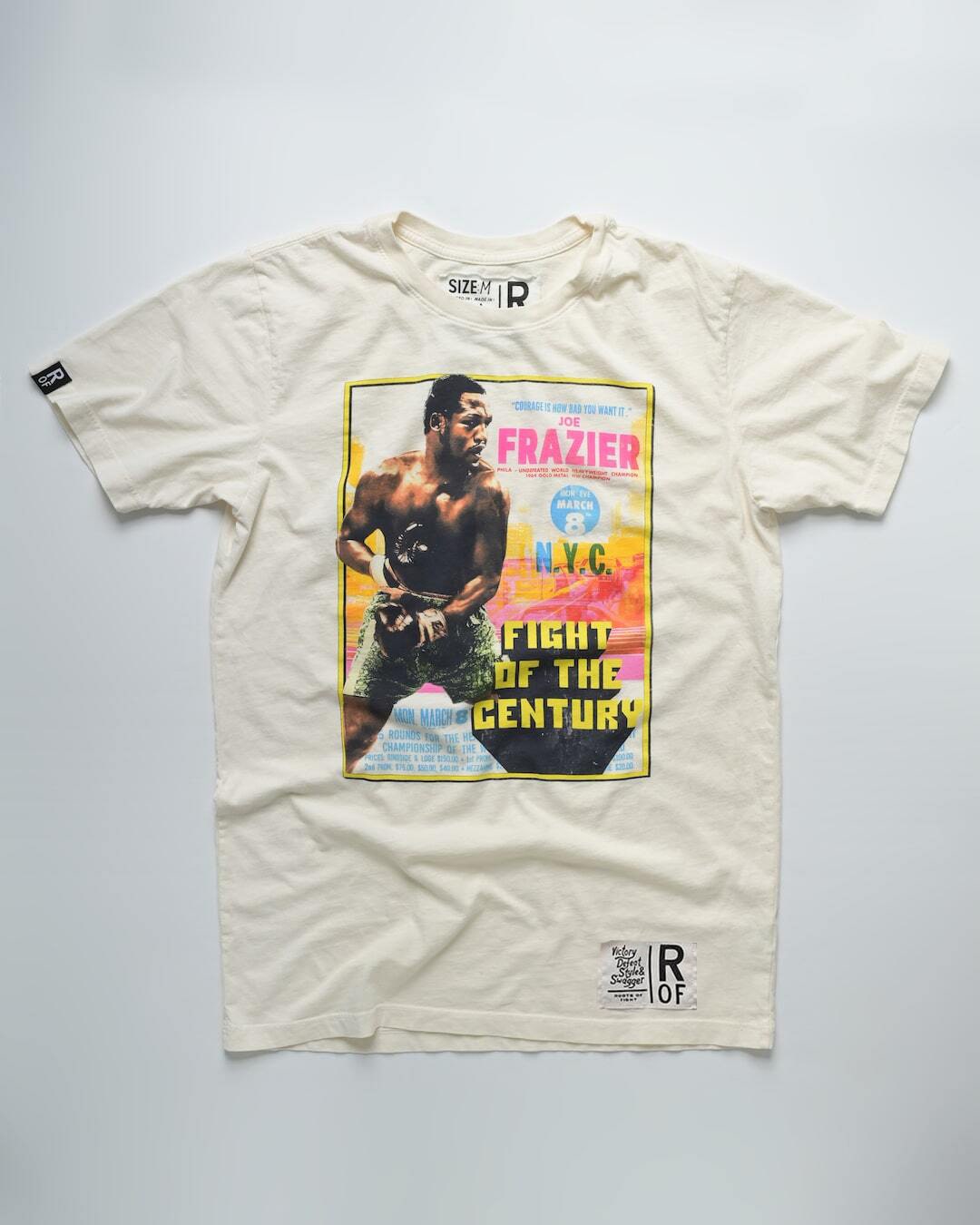 FOTC - Joe Frazier Fight White Tee - Roots of Fight Canada