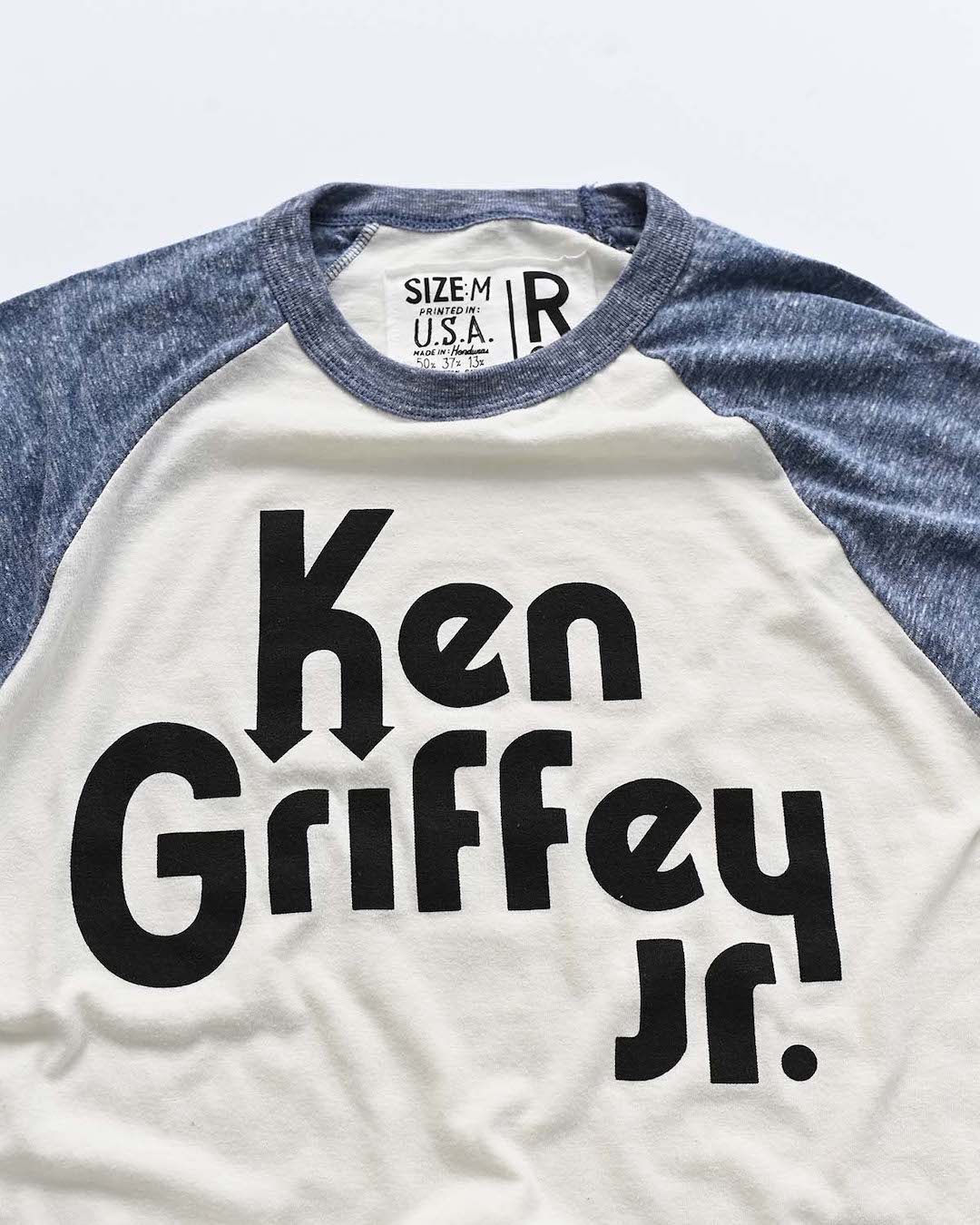 Ken Griffey Jr. 89 Denim Blue Raglan - Roots of Fight Canada