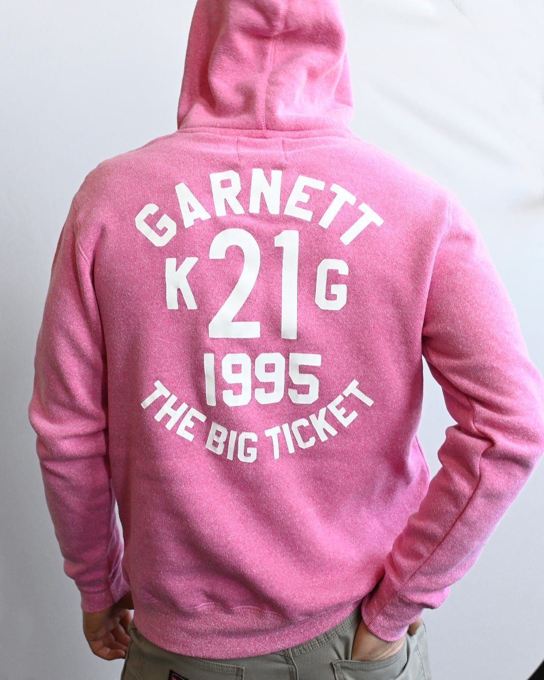 Kevin Garnett &#39;The Big Ticket&#39; Pink PO Hoody - Roots of Fight Canada