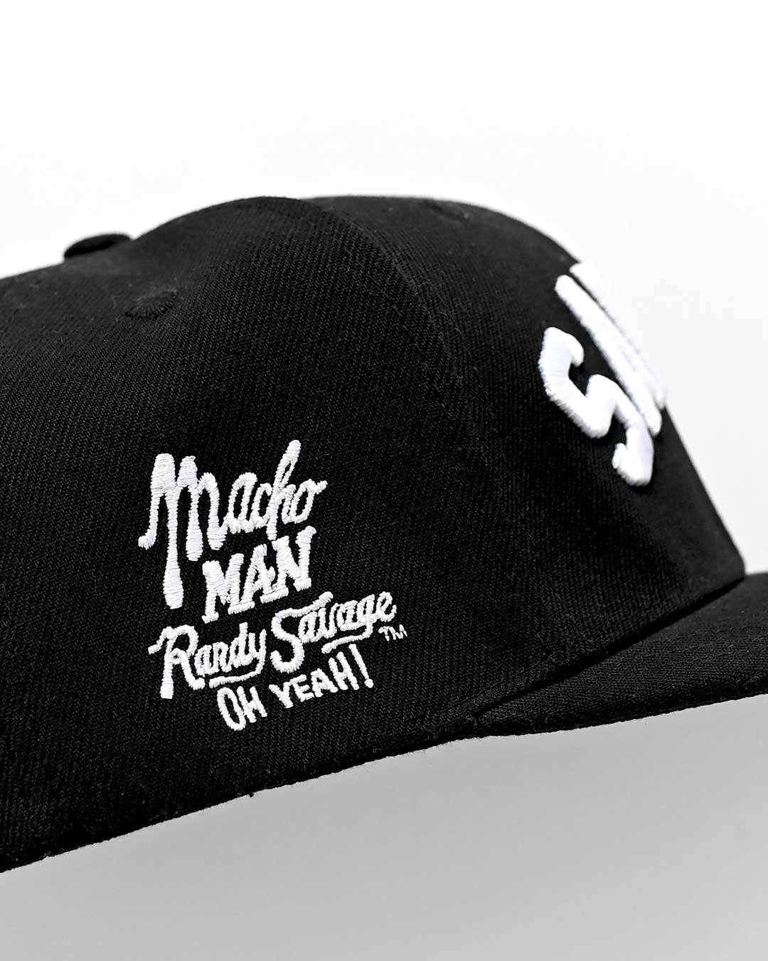 Macho Man Randy Savage Black Snapback Hat - Roots of Fight Canada