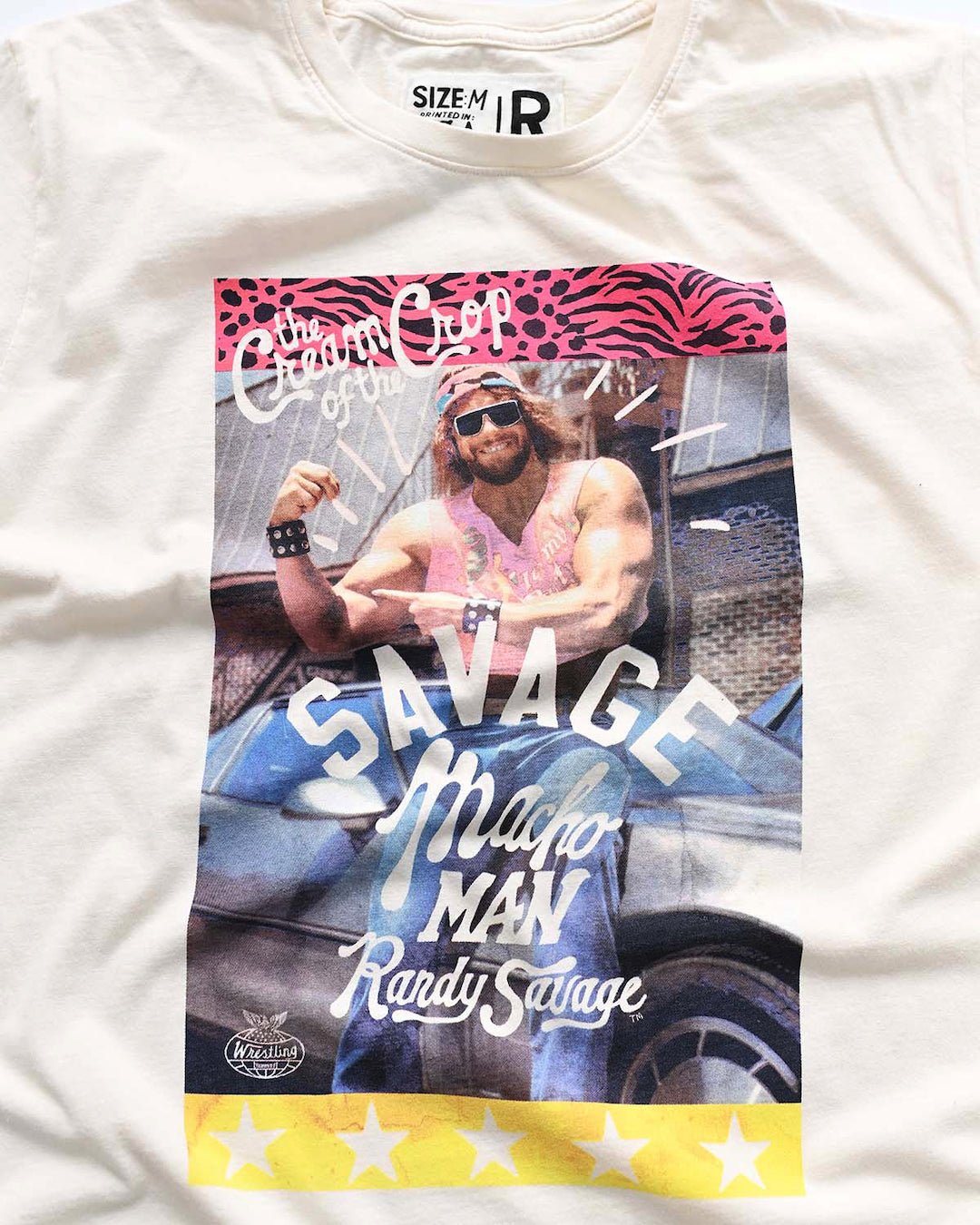 Macho Man &#39;Savage&#39; White Tee - Roots of Fight Canada