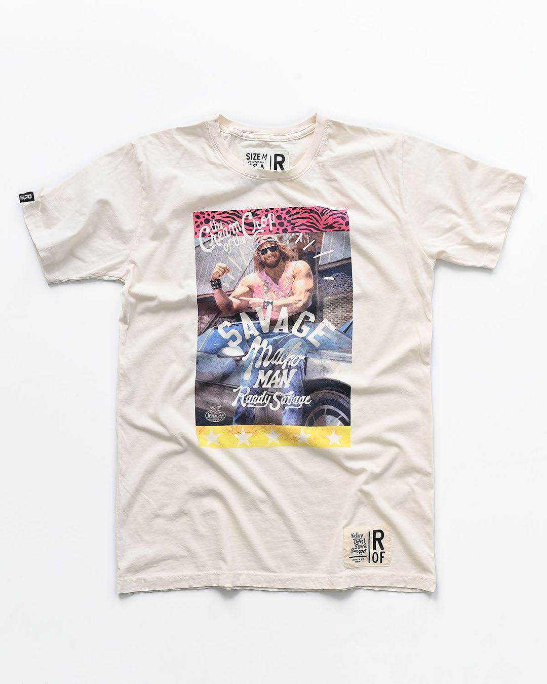 Macho Man &#39;Savage&#39; White Tee - Roots of Fight Canada