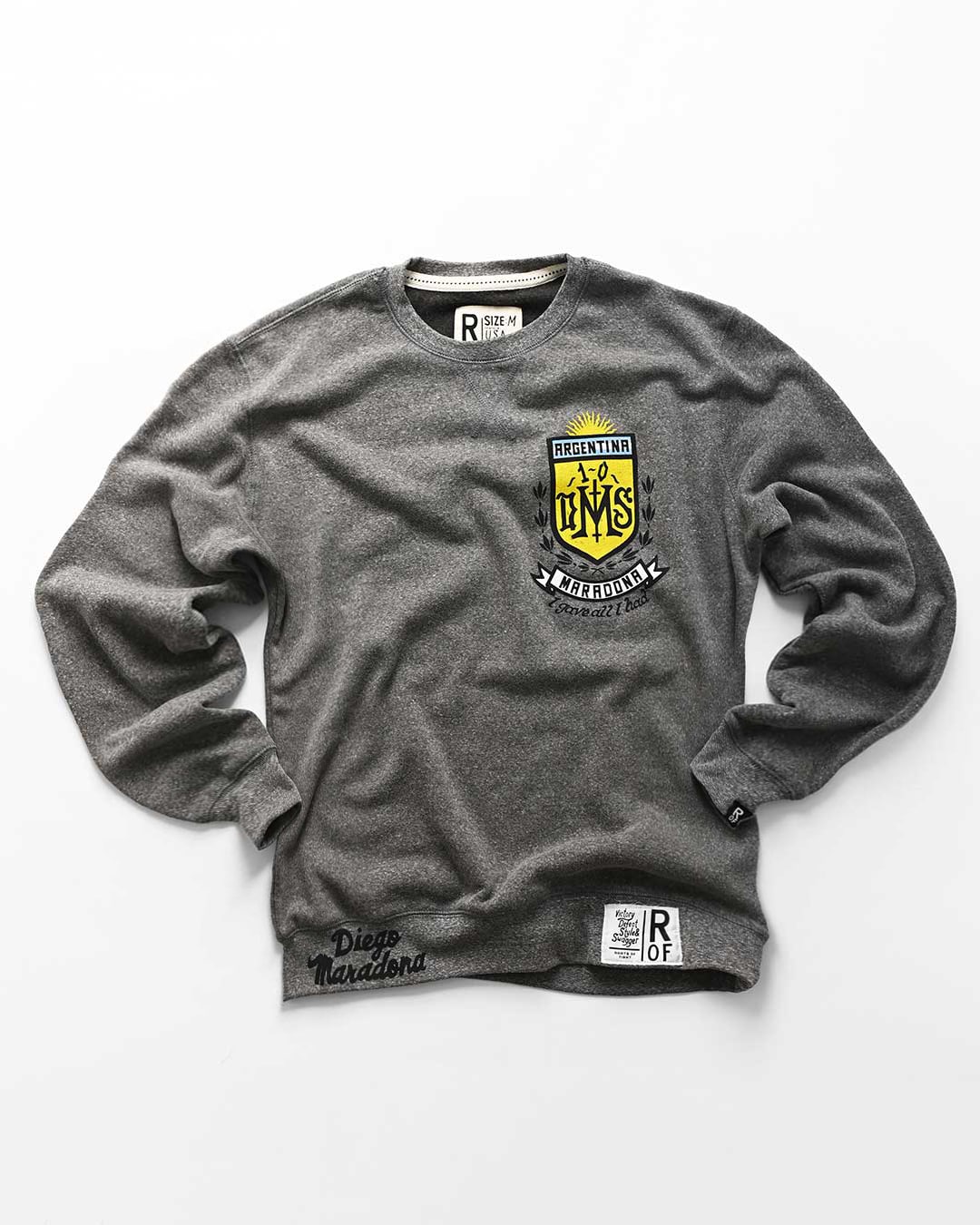 Maradona &#39;All I Have&#39; Grey Sweatshirt - Roots of Fight Canada