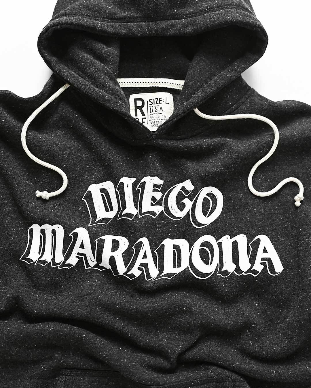 Maradona Dios De Futbol Black PO Hoody - Roots of Fight Canada