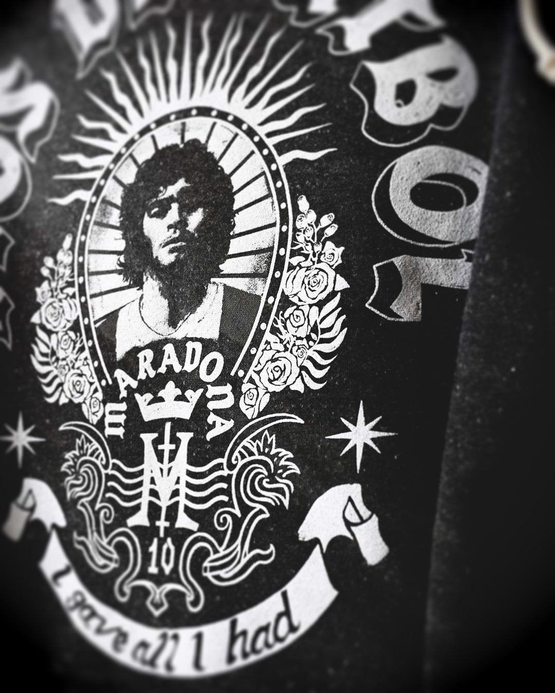 Maradona Dios De Futbol Black PO Hoody - Roots of Fight Canada