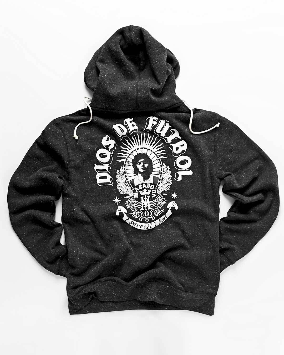 Maradona Dios De Futbol Black PO Hoody - Roots of Fight Canada