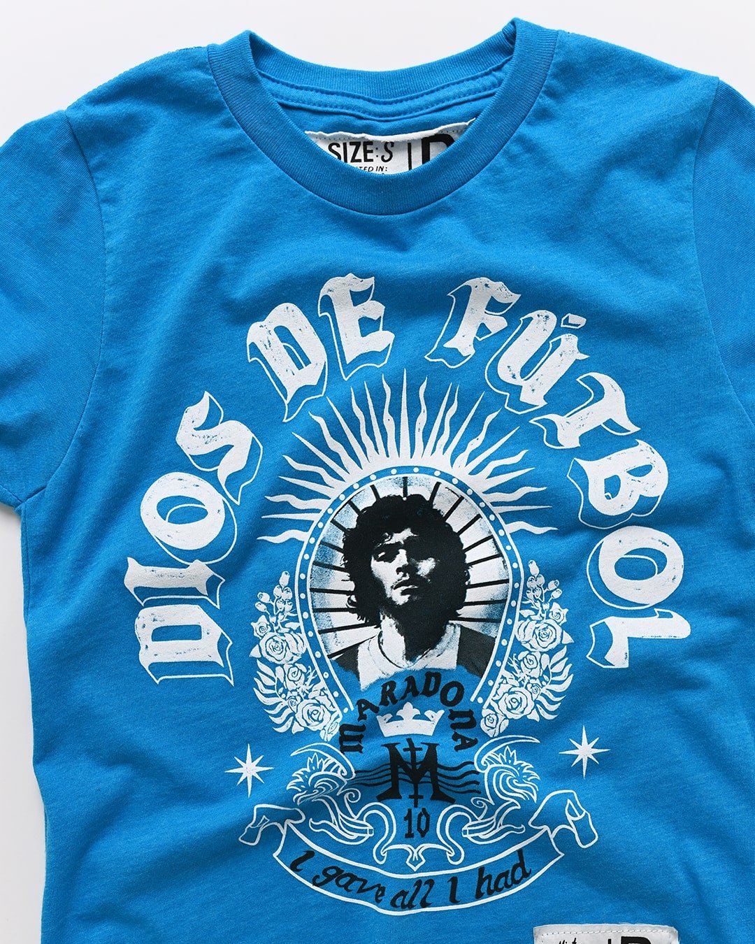 Maradona Dios De Futbol Blue Kid&#39;s Tee - Roots of Fight Canada