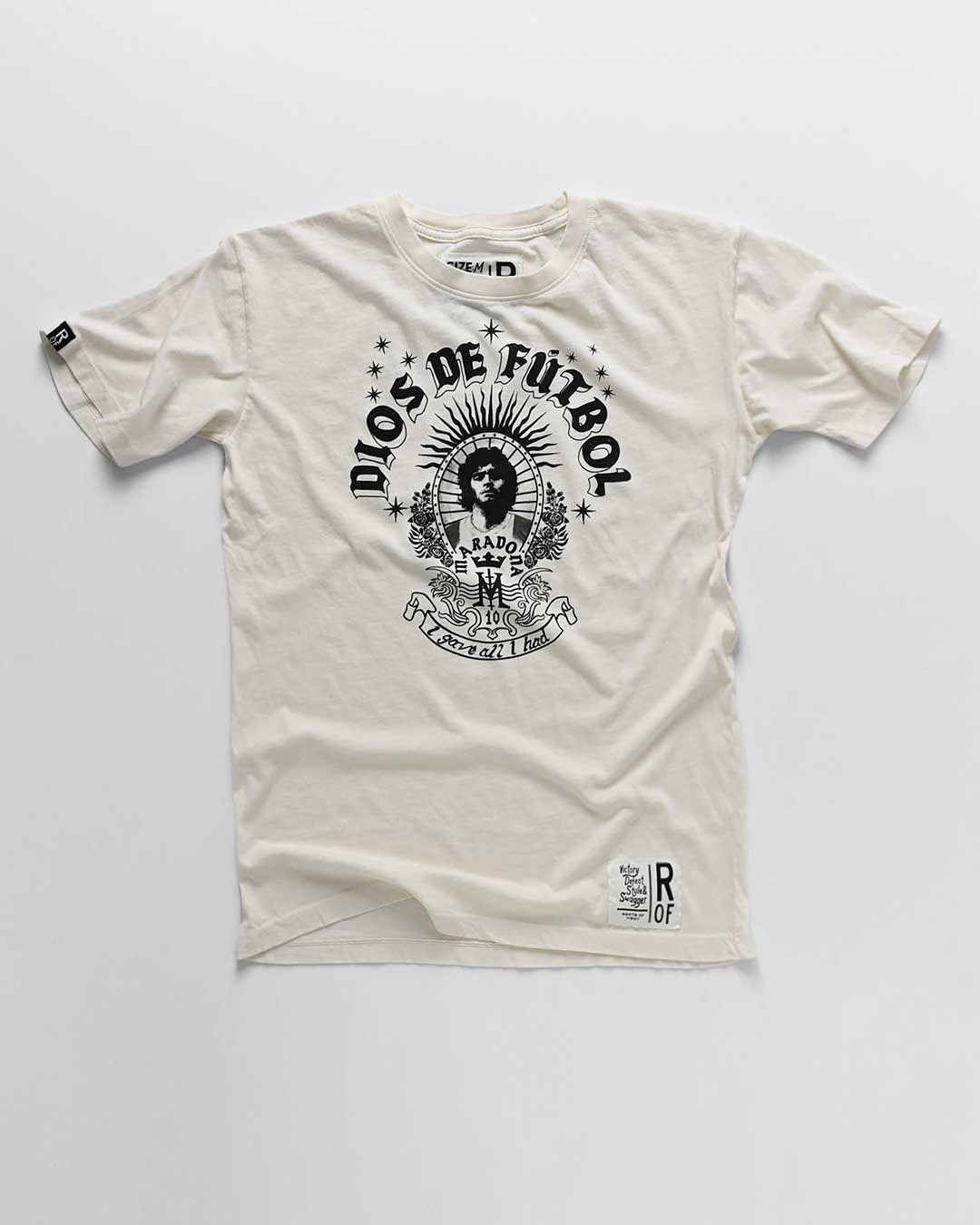 Maradona Dios De Futbol White Tee - Roots of Fight Canada