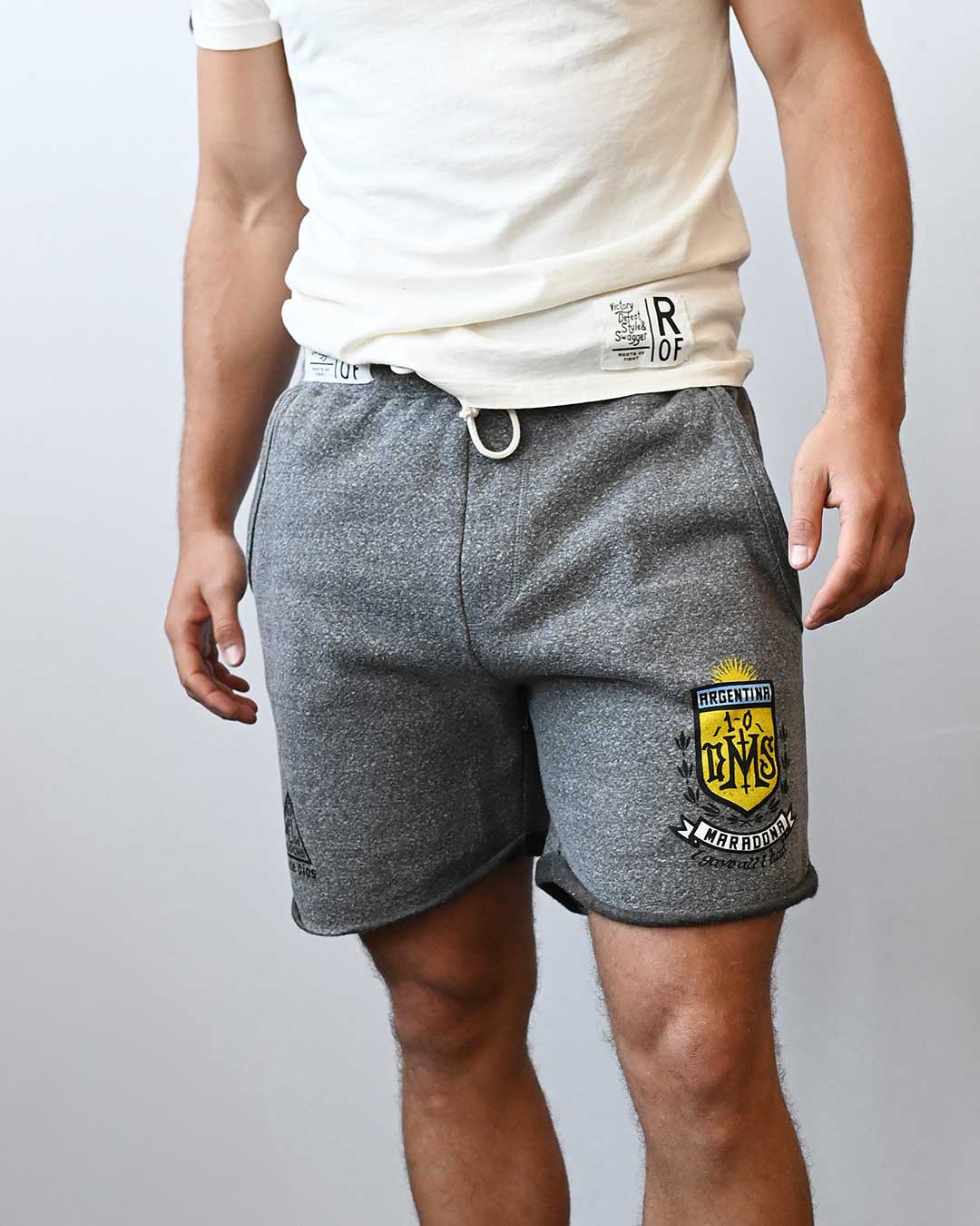 Maradona Mano De Dios Grey Shorts - Roots of Fight Canada