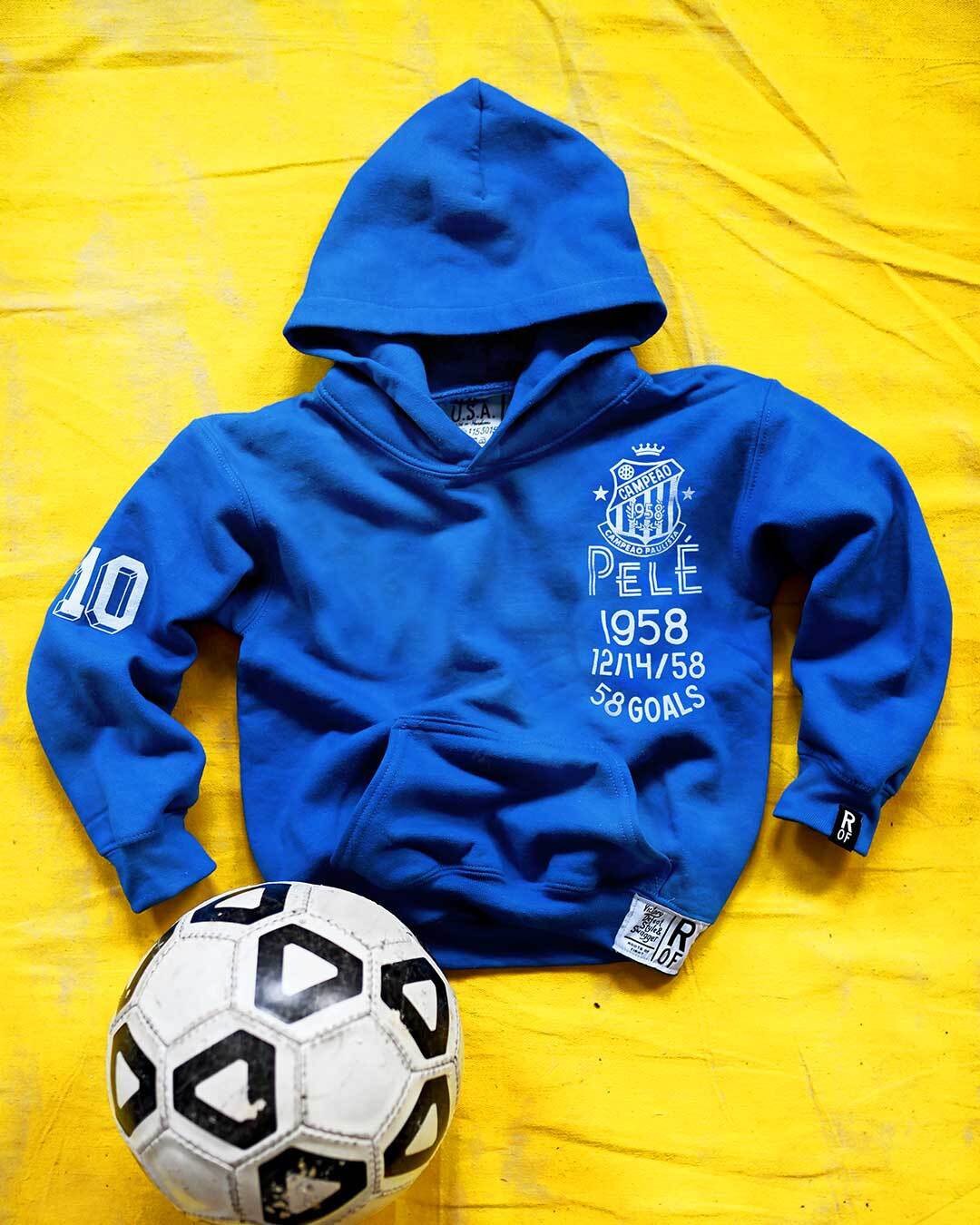 Pelé Santos Blue Kid&#39;s PO Hoody - Roots of Fight Canada