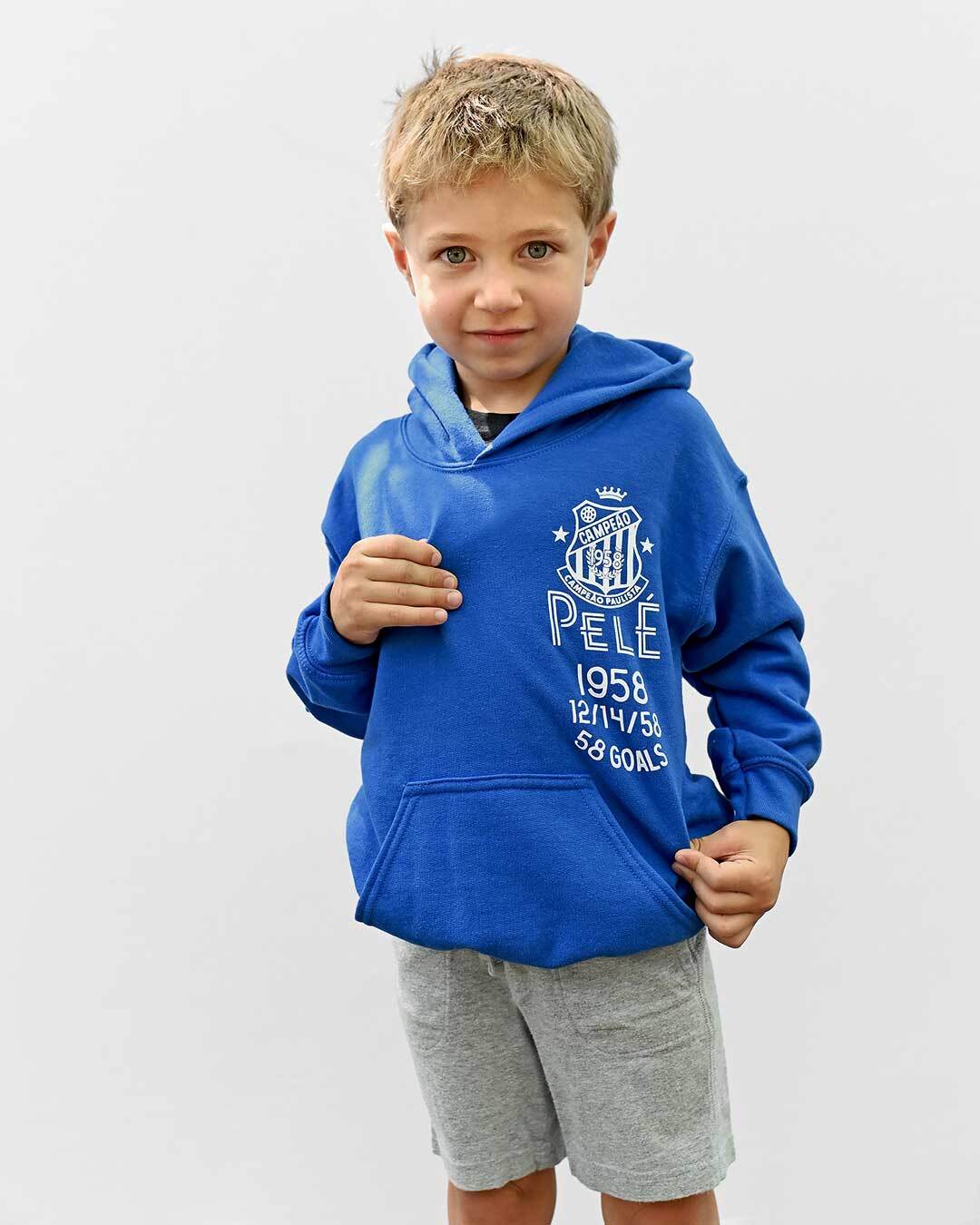 Pelé Santos Blue Kid&#39;s PO Hoody - Roots of Fight Canada