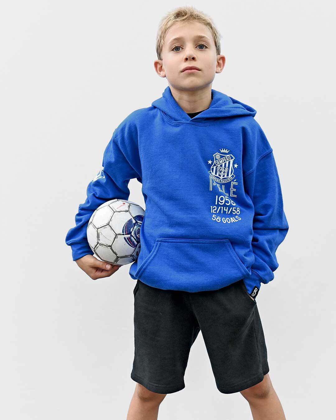 Pelé Santos Blue Kid&#39;s PO Hoody - Roots of Fight Canada