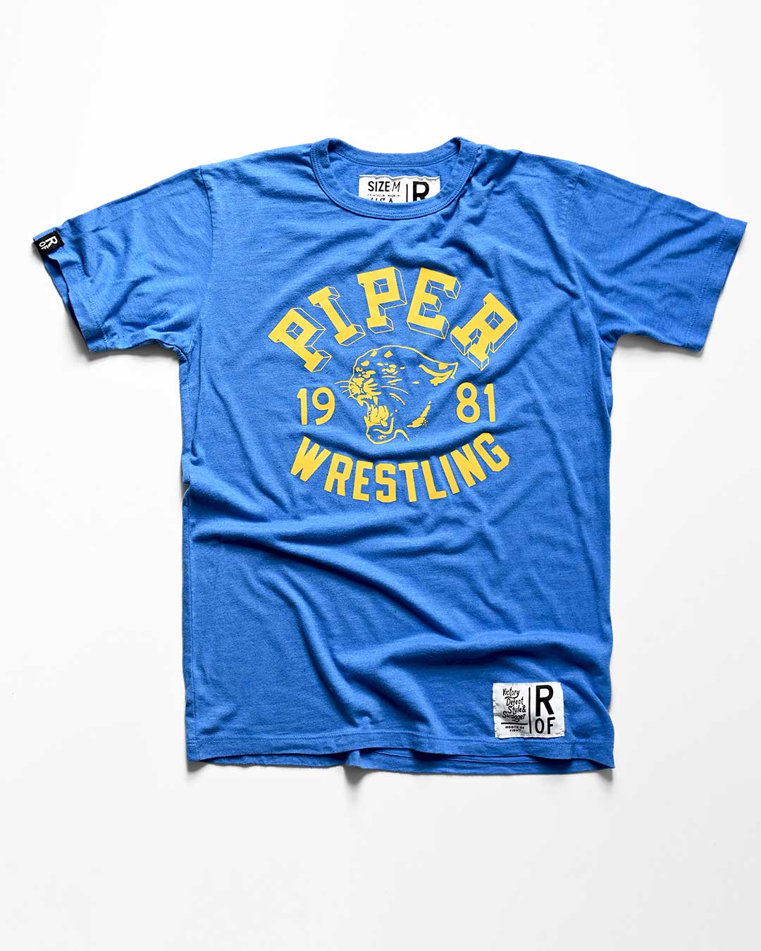 Rowdy Roddy Piper 1981 Blue Tee - Roots of Fight Canada