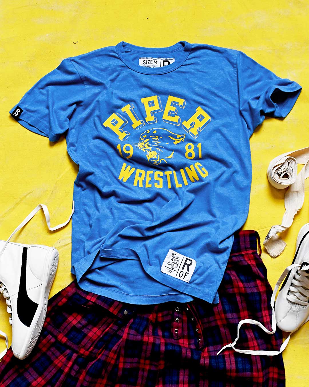 Rowdy Roddy Piper 1981 Blue Tee - Roots of Fight Canada