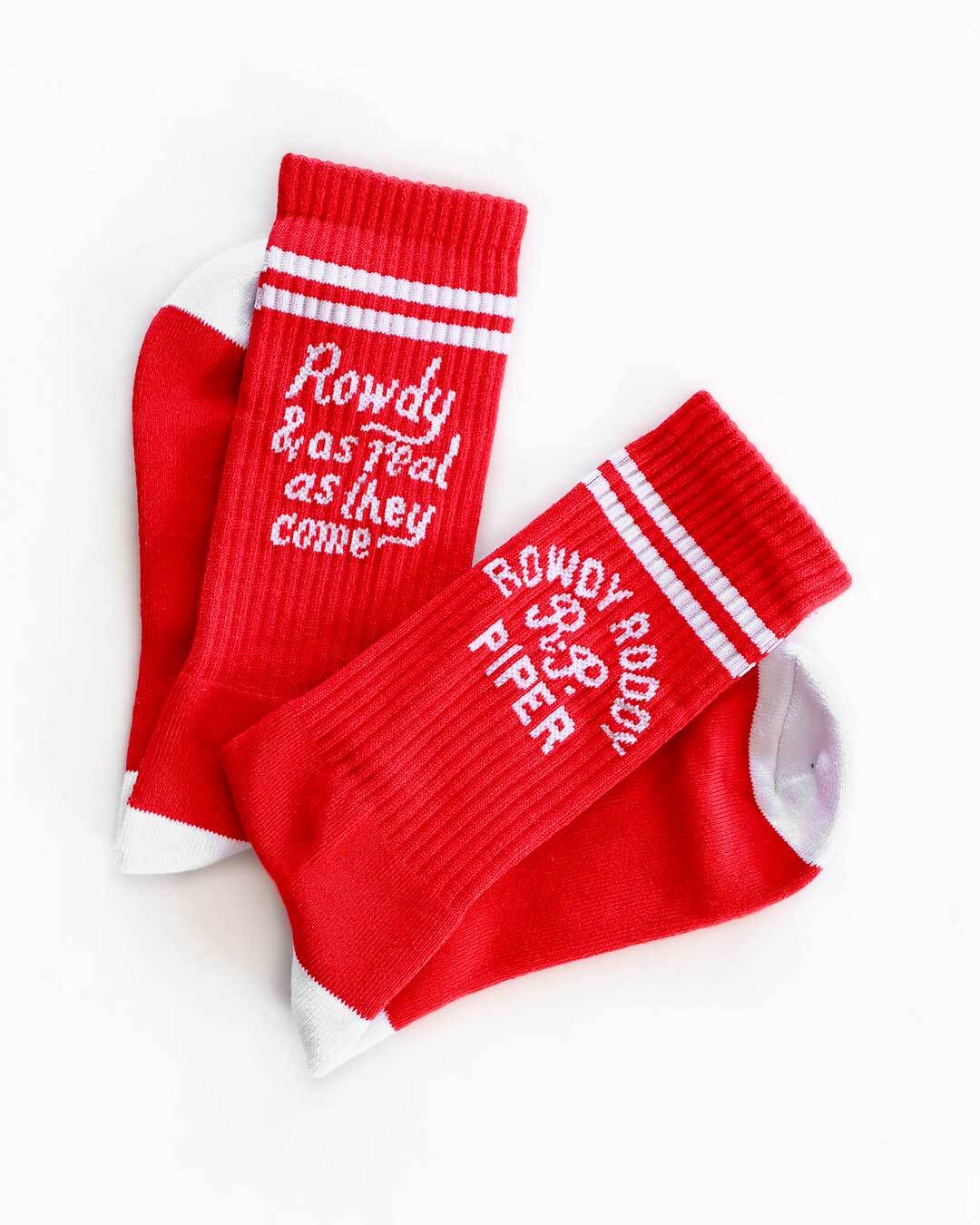 Rowdy Roddy Piper Red Socks - Roots of Fight Canada