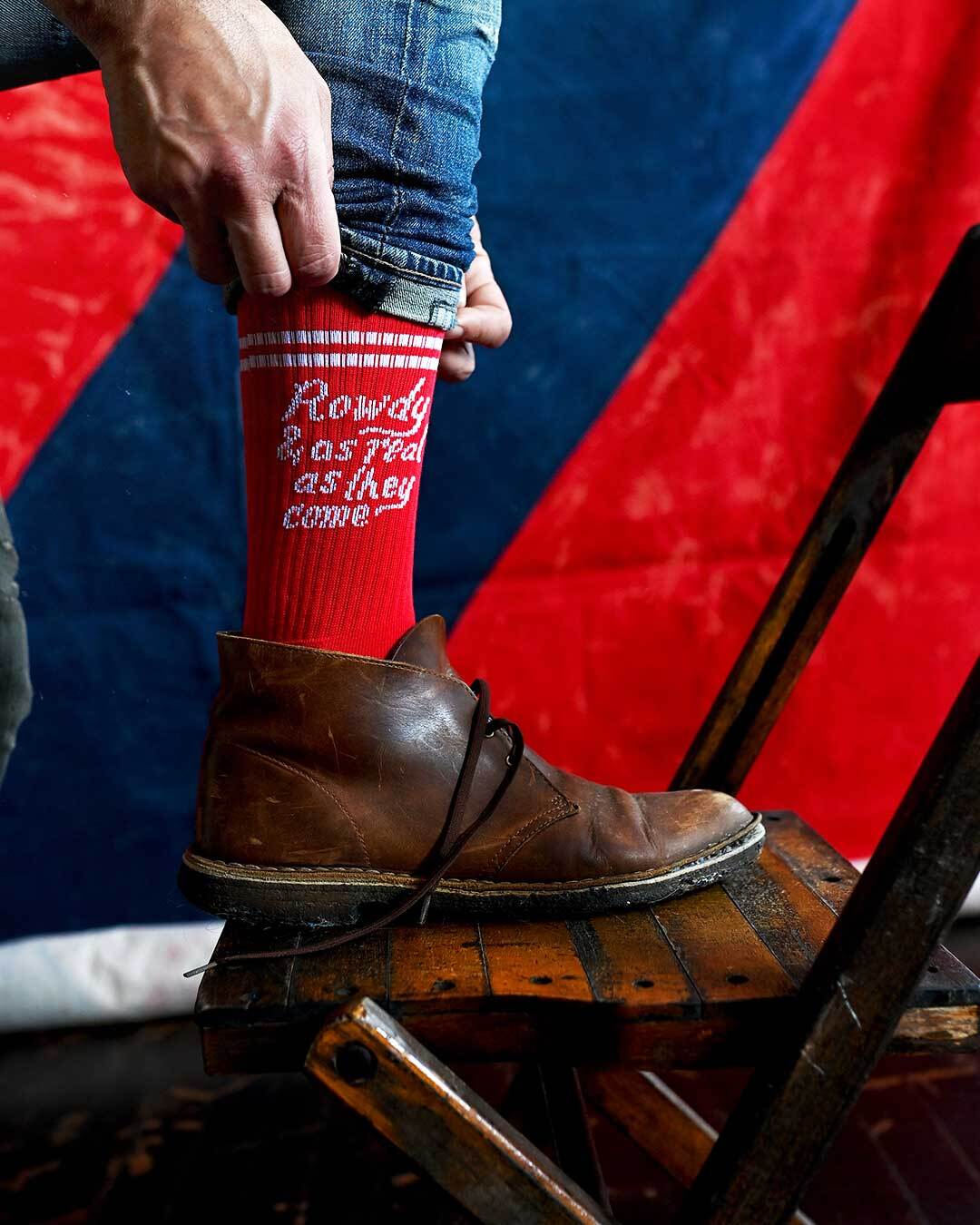 Rowdy Roddy Piper Red Socks - Roots of Fight Canada