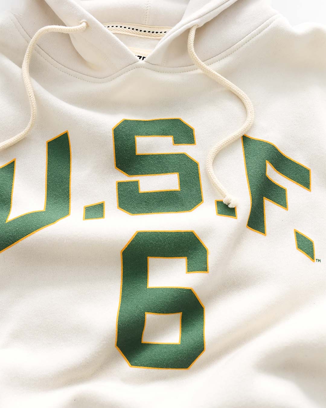 USF - Bill Russell #6 White PO Hoody - Roots of Fight Canada