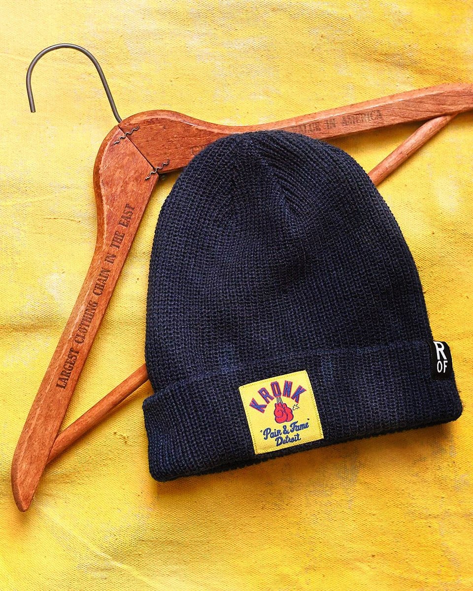 Kronk Pain &amp; Fame Navy Beanie - Roots of Fight International